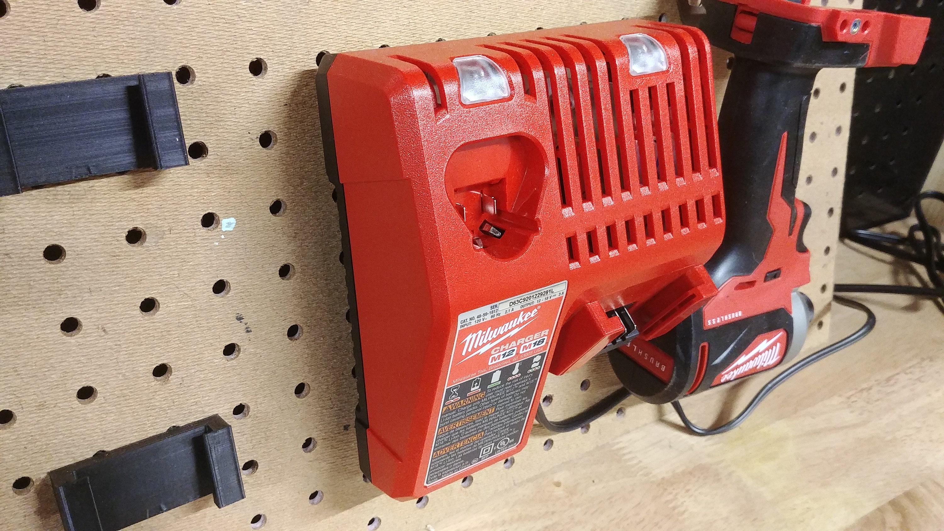 Milwaukee M18 and M12 Pegboard Mount for 48591812 MultiVolt Etsy