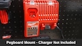 Milwaukee M18 and M12 Pegboard Mount for 48-59-1812 Multi-Volt Lithium Ion Battery Charger