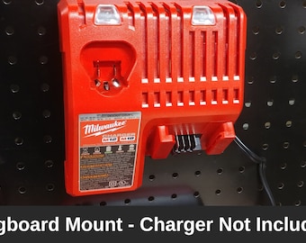 Soporte de tablero perforado Milwaukee M18 y M12 para cargador de batería de iones de litio multivoltaje 48-59-1812