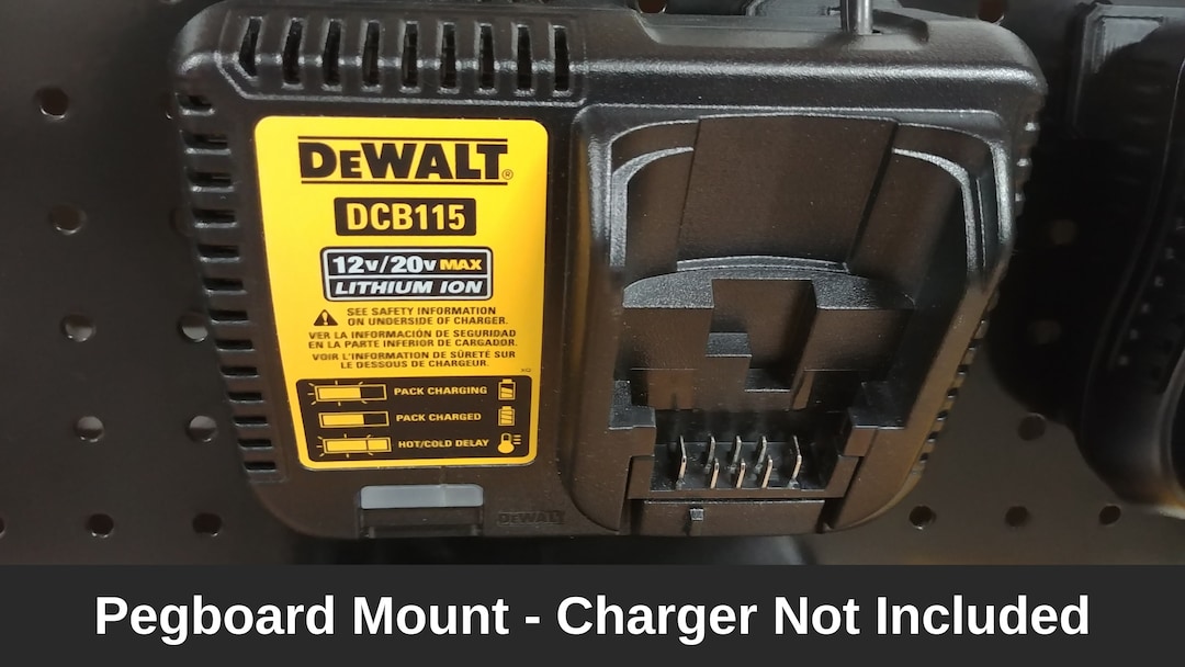 Dewalt DCB115 Pegboard Mount for 20v or 12v Max Lithium Ion Battery