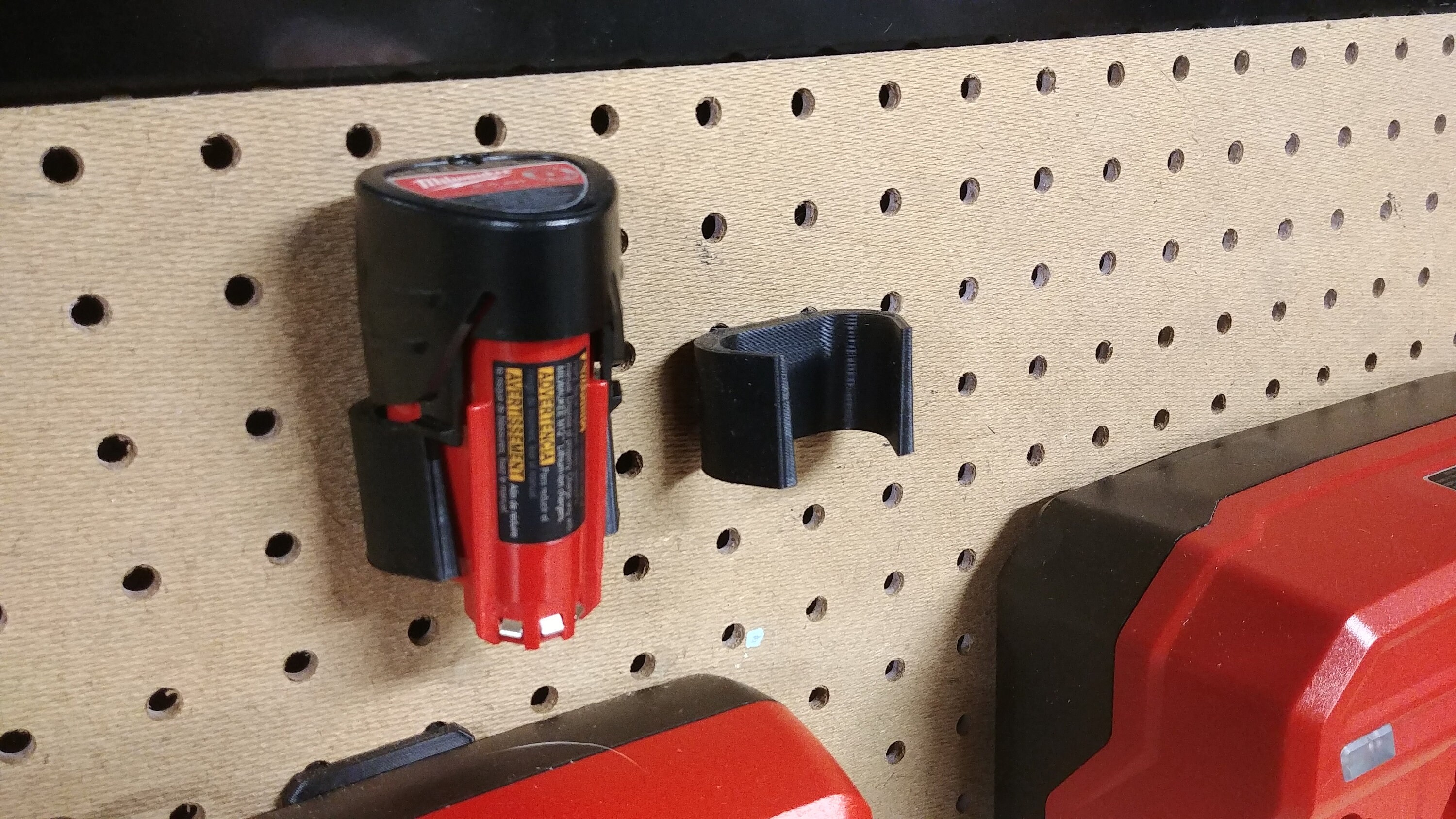 Milwaukee M12 12v Battery Pegboard Mount for LithiumIon Etsy