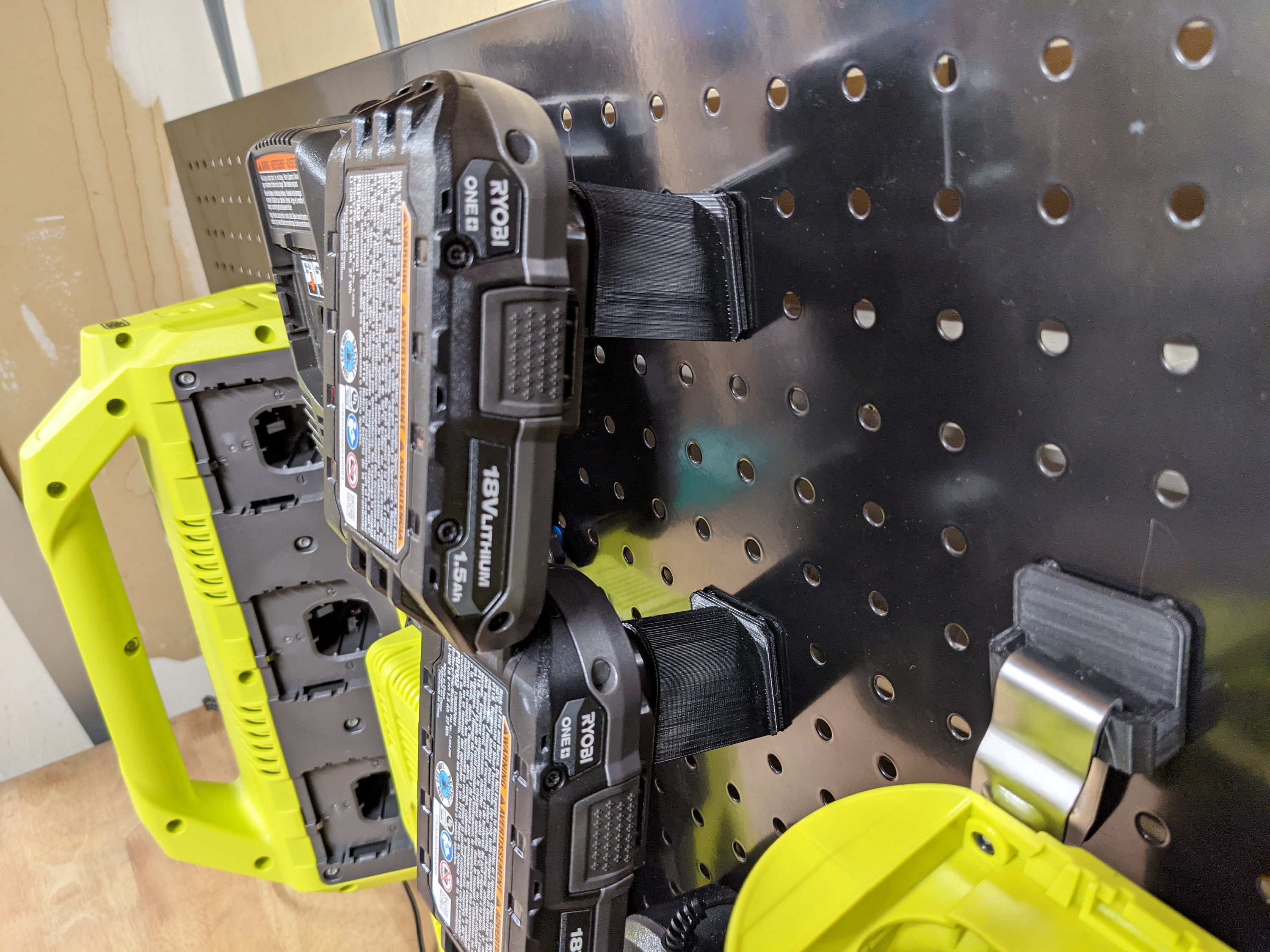 Tool Boxes & Storage Home & Garden One Plus 18v Battery Holder Pegboard