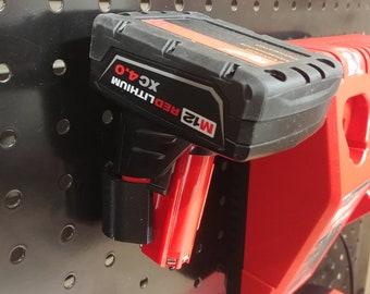 Milwaukee M12 12v Battery Pegboard Mount for Lithium-Ion Batteries
