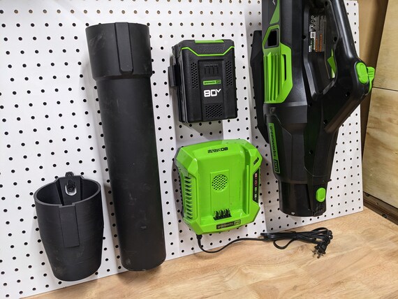 Greenworks 60V Battery Vertical Wall Holder Mounting Storage Organizer Greenworks 60V Battery Vertical Wall Holder Mounting Storage Organizer