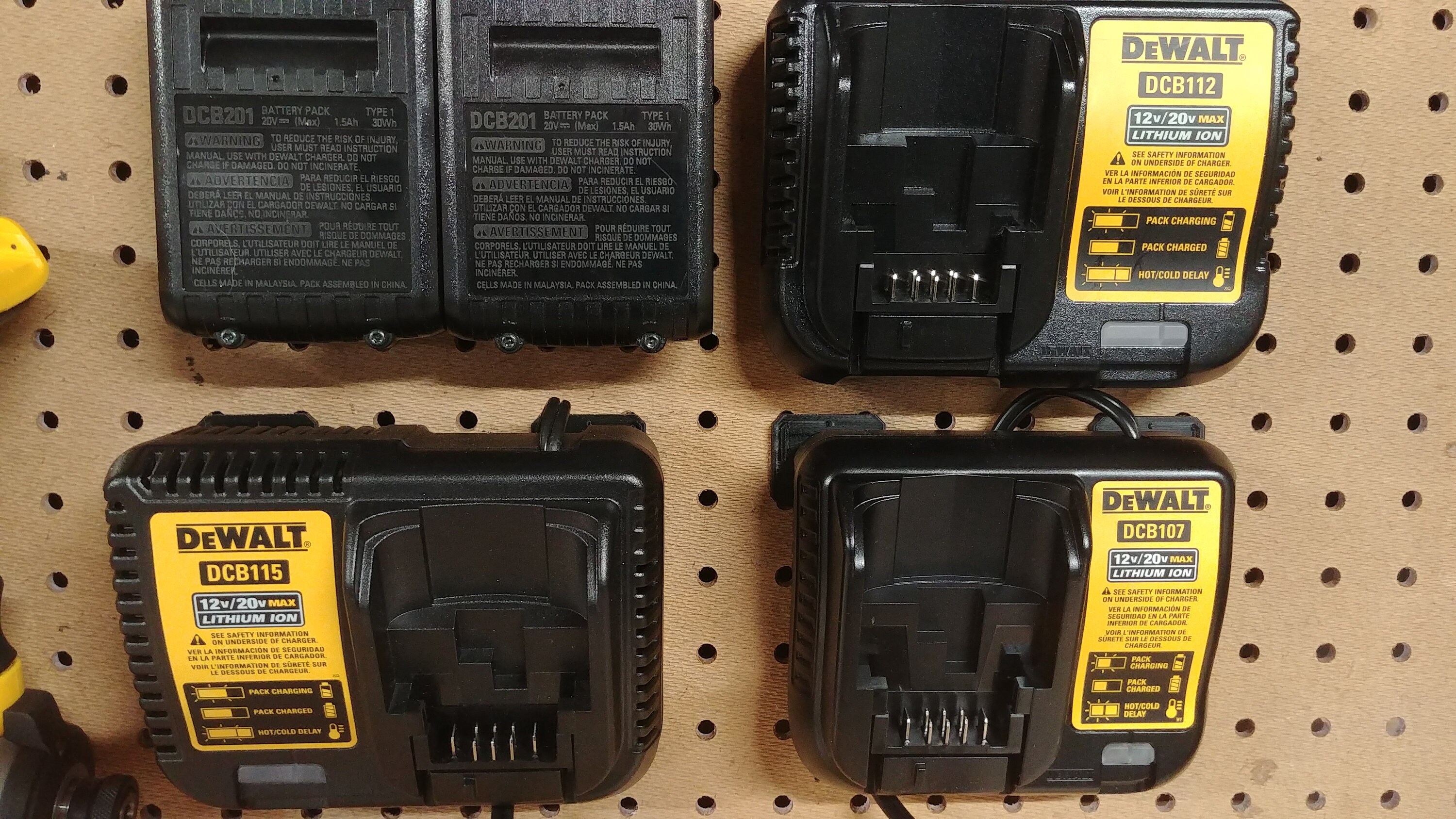 Dewalt DCB107 Pegboard Mount for 20v or 12v Max Lithium Ion Etsy