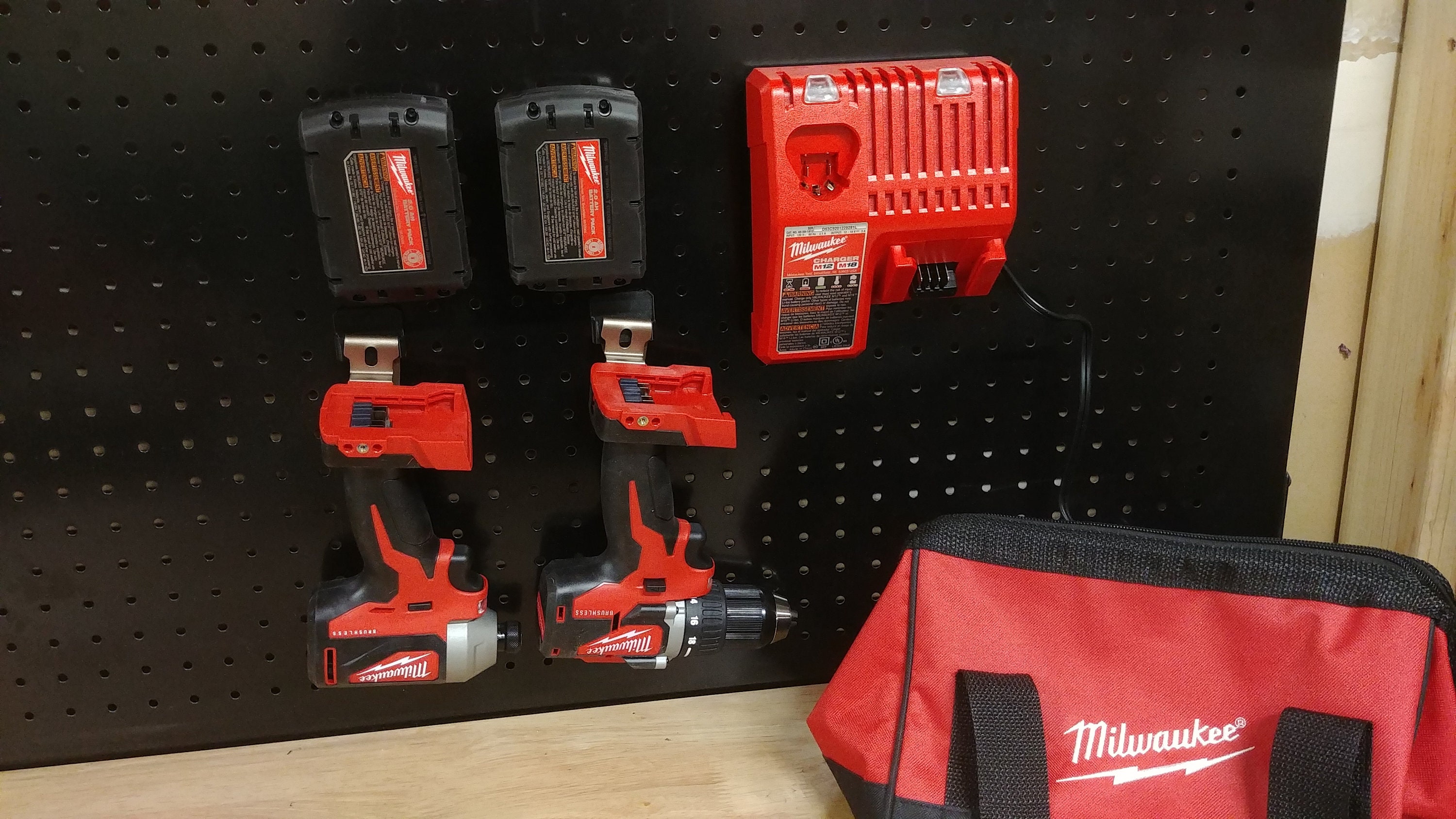 Milwaukee M18 and M12 Pegboard Mount for 48591812 MultiVolt Etsy