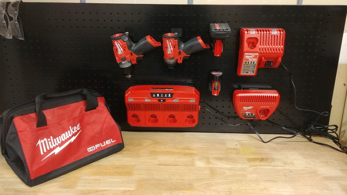 Milwaukee M12 12v Tool Storage Pegboard Combo for 2 Tool Kit Etsy