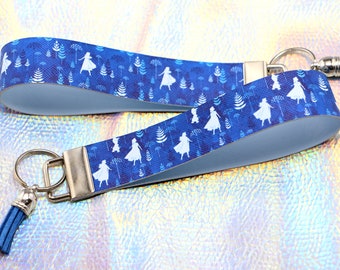 Frozen Inspired Key Fob Wristlet | Disney Wristlet | Winter Wristlet