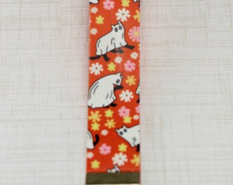 Ghost Cat Key Fob Wristlet | Cute Black Cat Wristlet