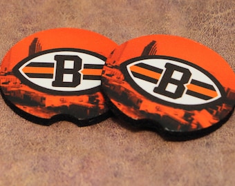 Cleveland Browns Car Coasters Set of 2