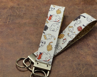 Falling Cats Key Fob Wristlet | Cat Wristlet