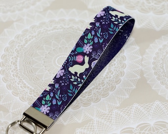 Bunny Rabbit Key Fob Wristlets | Easter Pattern | Spring Wristlet