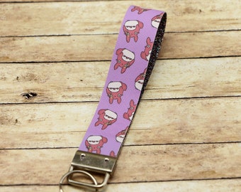 Purple Chinchilla Key Fob Wristlet | Anime Wristlet