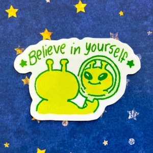 Sticker Geloof in jezelf | 2,5 INCH-stickers voor planner, dagboek, plakboek, bullet journaling, knutselen