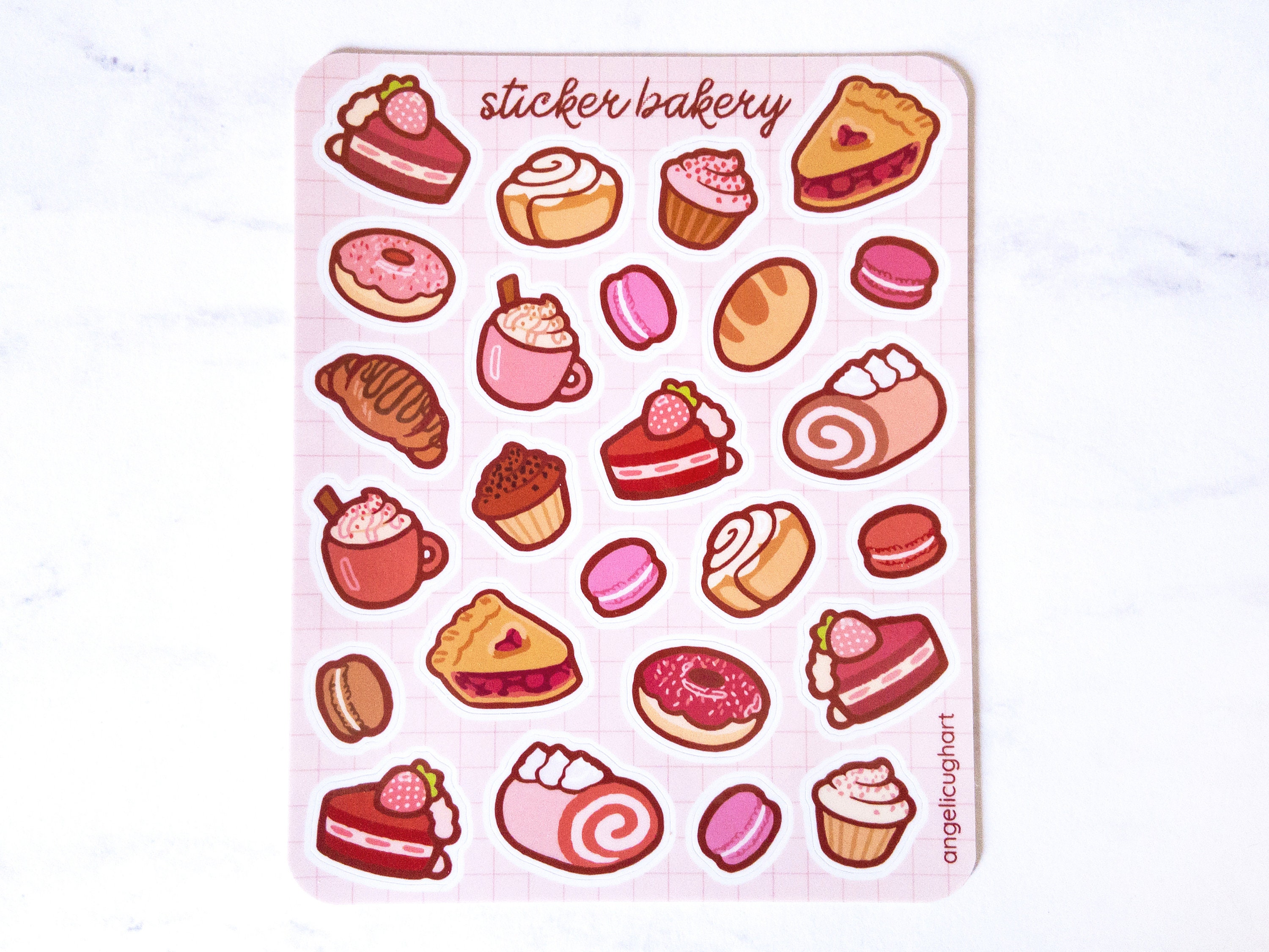 Sticker Bakery sticker sheet cute aesthetic food desserts | Etsy