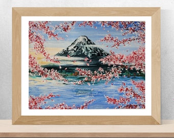 Mt. Fuji Painting | Japan | | Watercolor Painting | Wall art | PRINT | Travel-Inspired