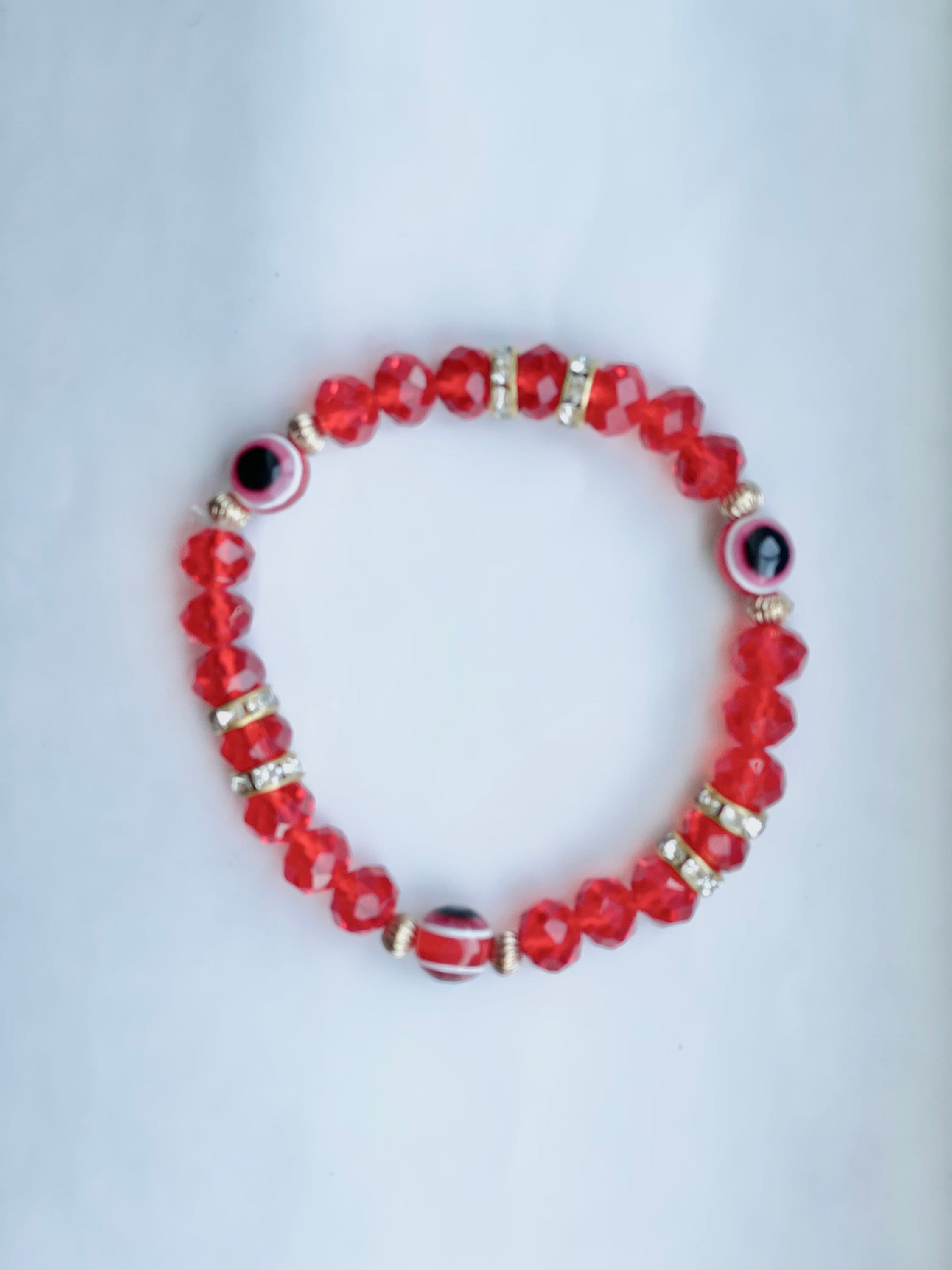 Red evil eye bracelet Etsy