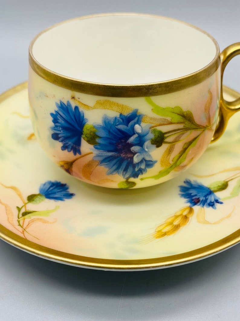 Antique Royal Rudolstadt Prussia Tea Cup and Saucer Etsy