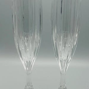 Mikasa Park Lane Crystal Champagne Flutes Glasses 6 Oz Set of 2