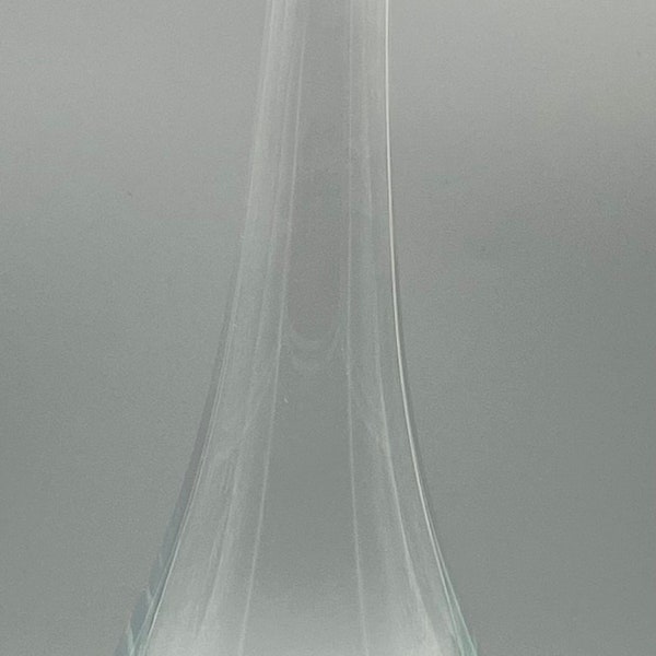 Vtg Viking Glass 14" Swung Glass Vase Satin Floral Petal Base