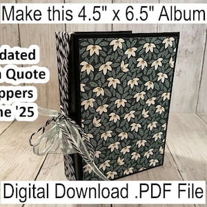 Zelfstudie albumfolio: minialbum spaanplaat, gedetailleerde pdf-instructies (digitale download)