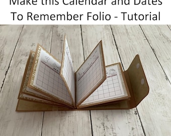 Calendar Folio Tutorial: Dates To Remember, Sticky Notepad (Digital Download)