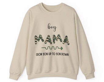 Boy Mama Unisex Heavy Blend™ Crewneck Sweatshirt | Boy Mama Sweatshirt | From Son Up To Son Down