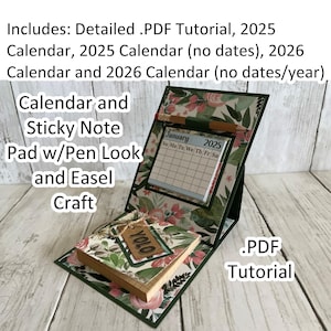 Tutoriel sur chevalet pour calendrier pense-bête, créations en papier, tutoriel détaillé et pages de calendrier 2025-2026 et vierges, mesures exactes