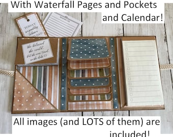 Tri-fold Mini Album Tutorial: Waterfall Pages & 2025 Calendar (Digital Download)