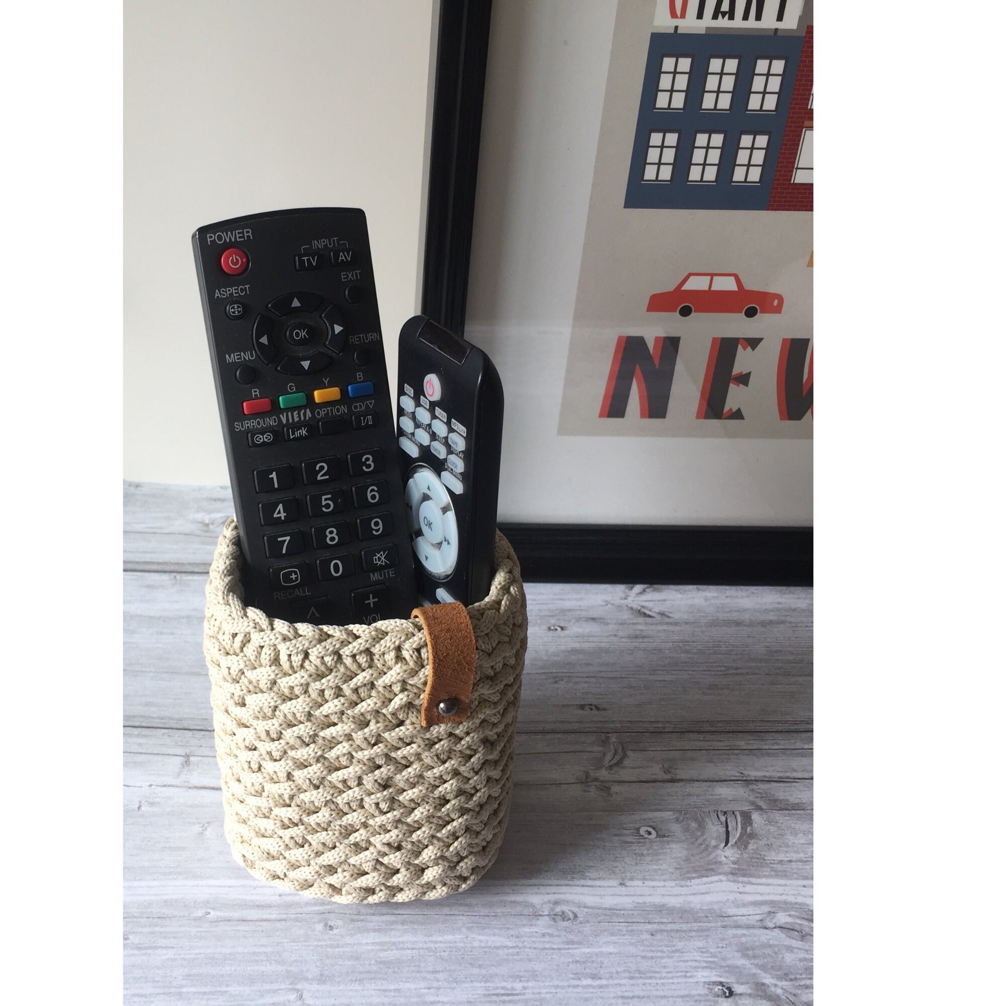 Remote control holder organizer Remote caddy Nightstand Etsy