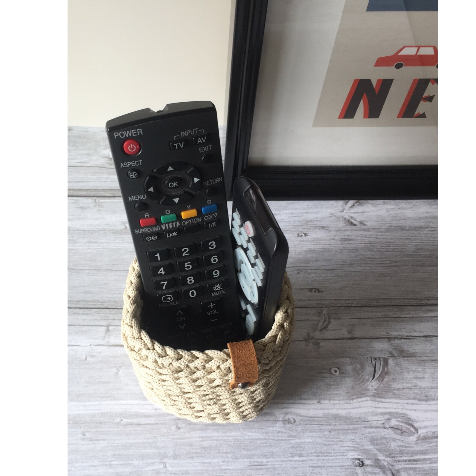 Remote control holder organizer Remote caddy Nightstand Etsy