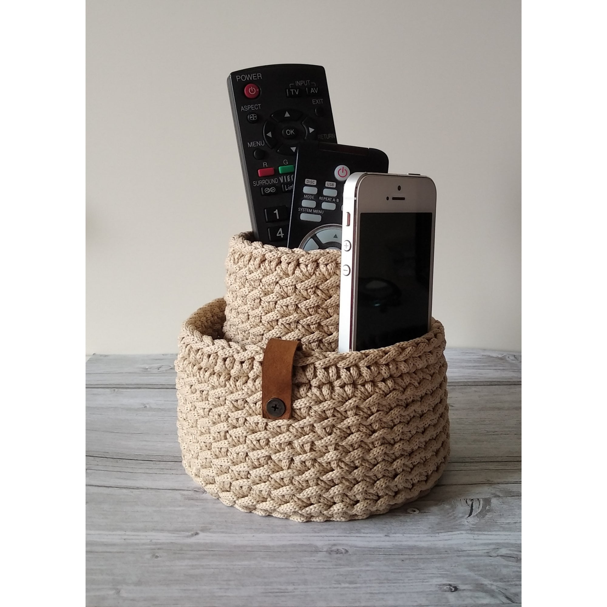 Remote caddy Remote control holder Nightstand organizer for Etsy