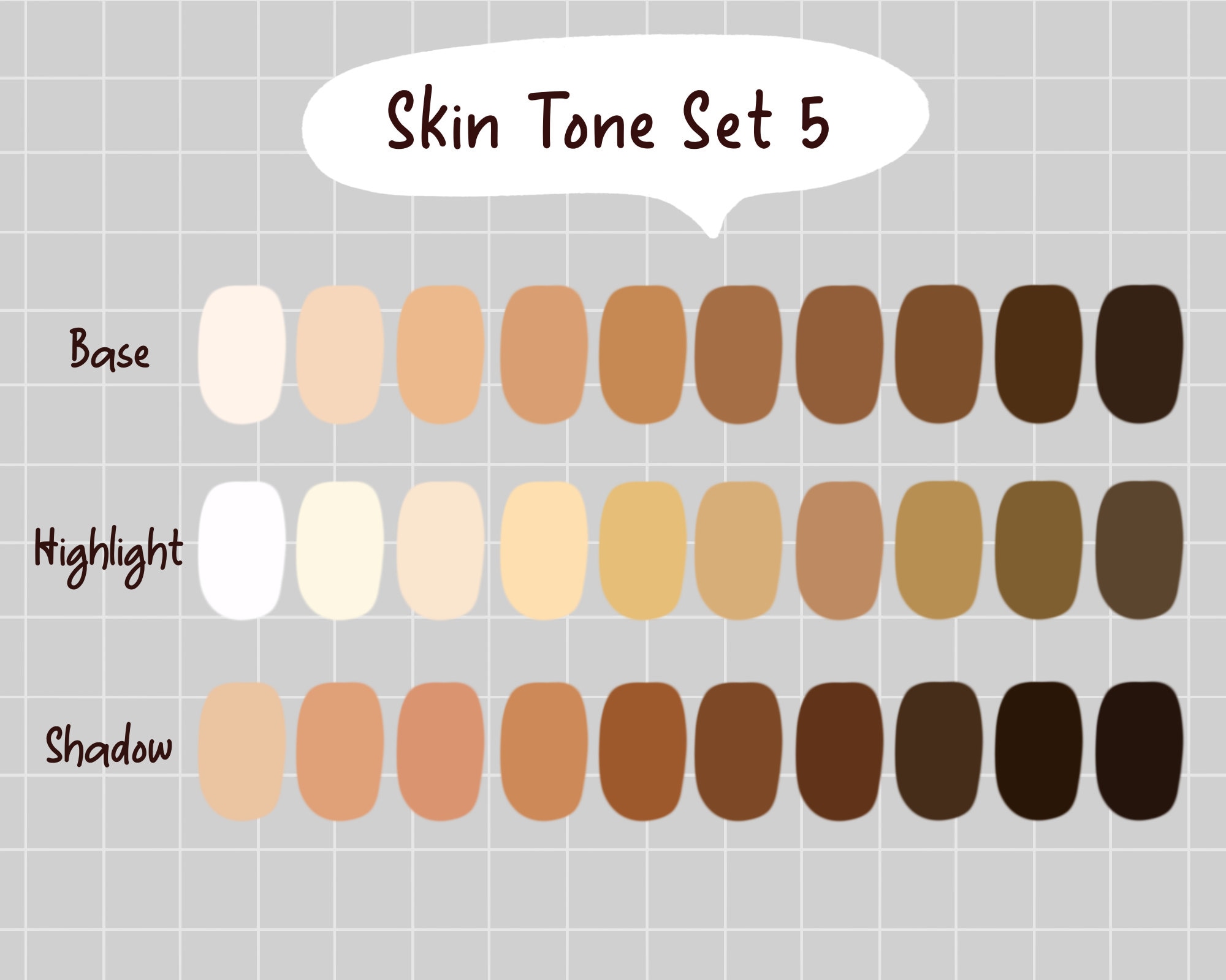 150 Skin Tone Colors Procreate Skin Color Palettes Bundle Etsy