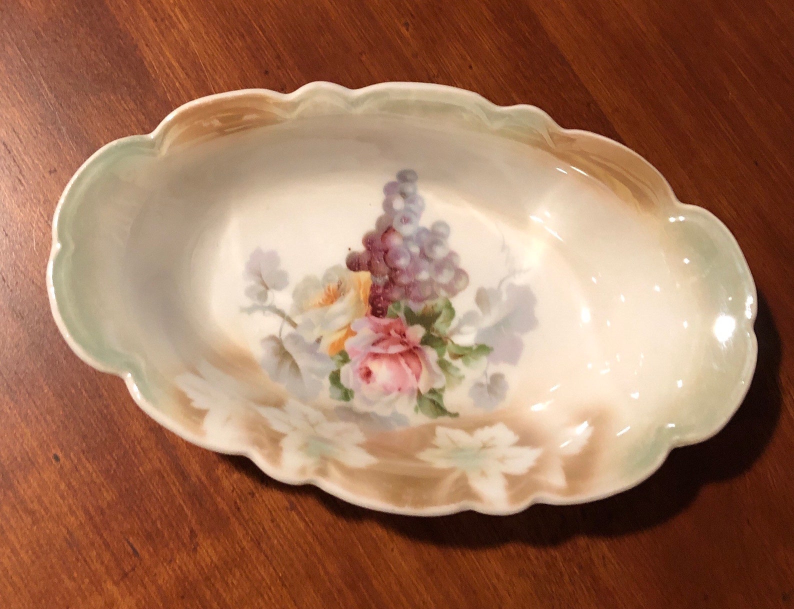Vintage Hand Painted Celery Dish Leuchtenburg Germany Etsy