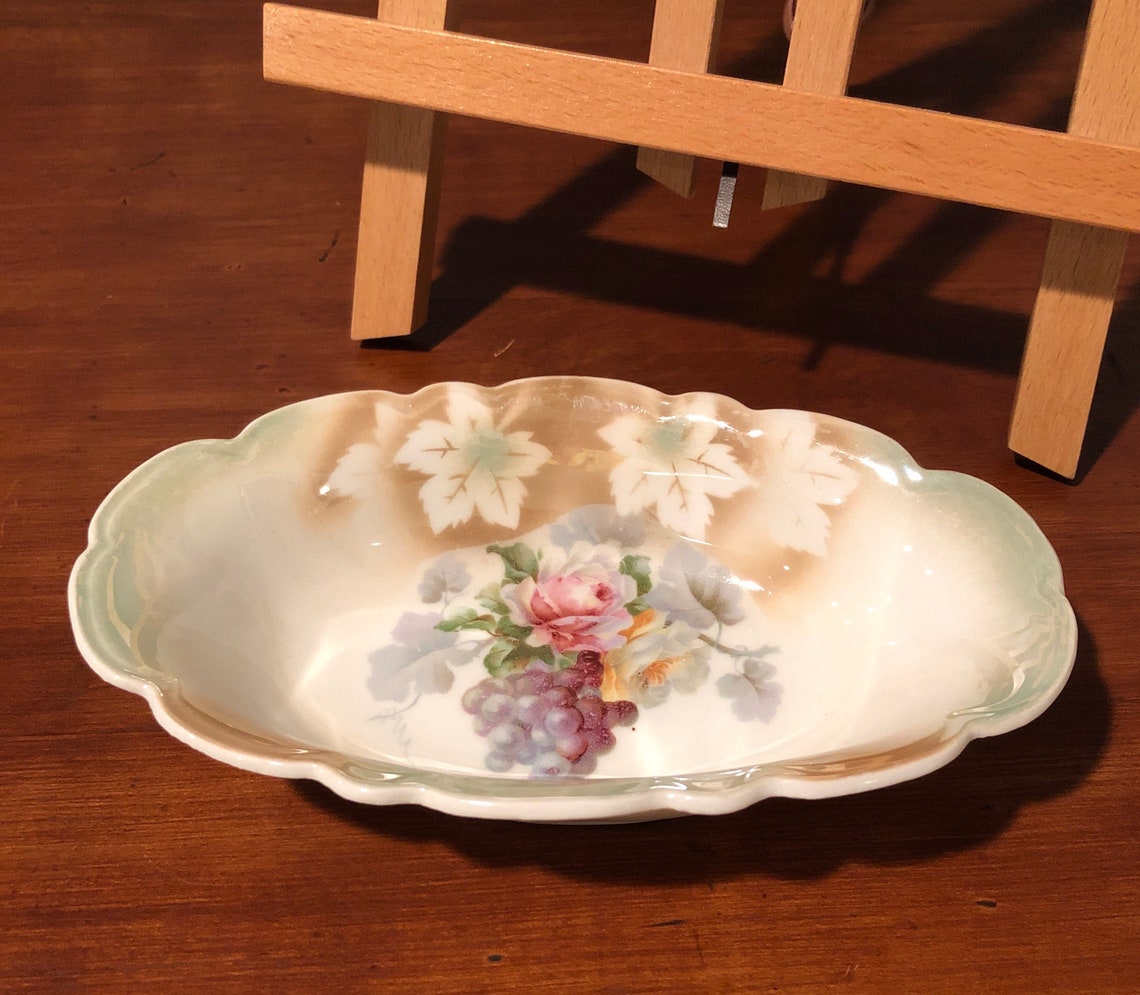 Vintage Hand Painted Celery Dish Leuchtenburg Germany Etsy