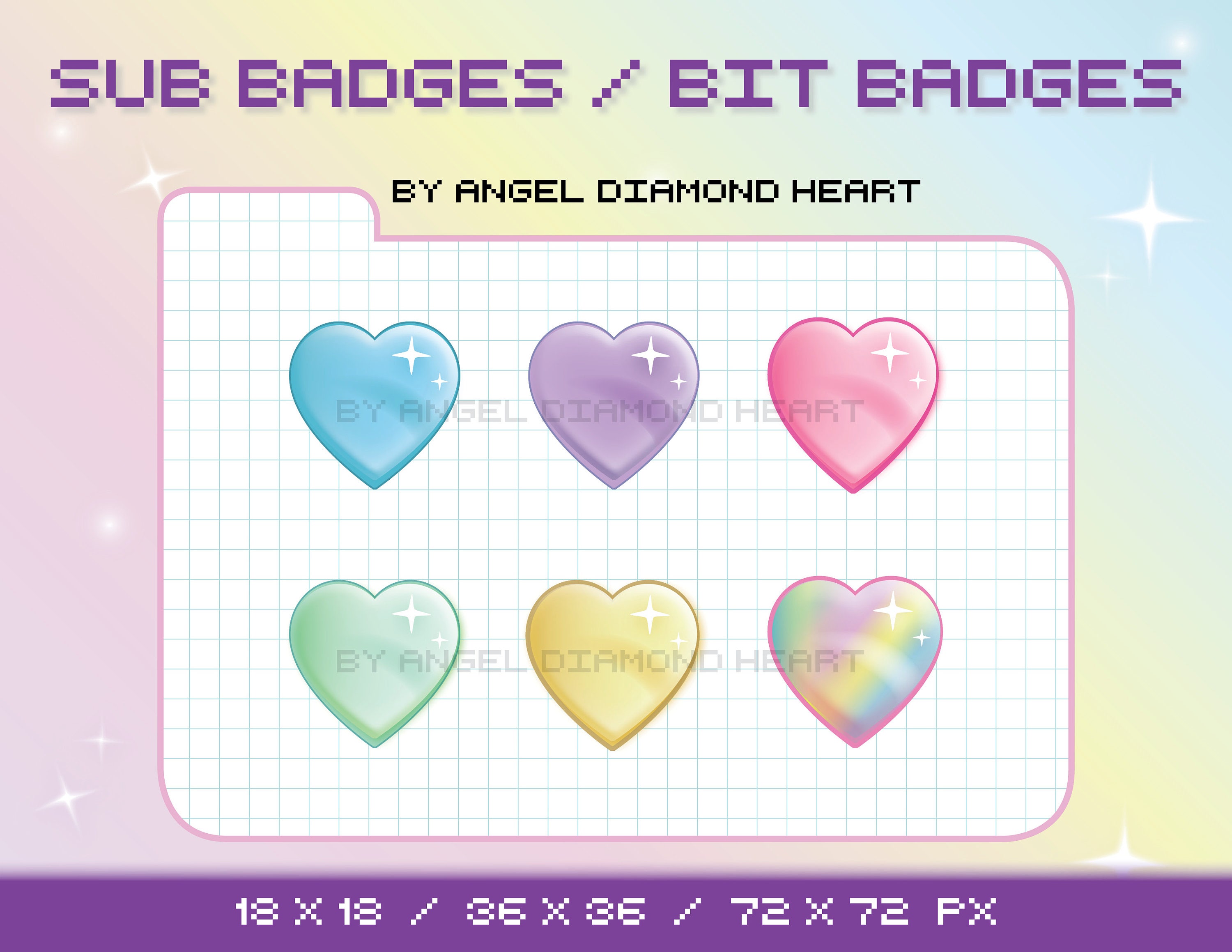 Heart Bit Badges - Twitch Cheer Badges