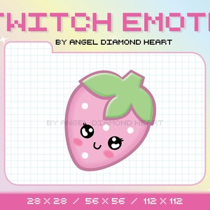 Strawberry Emote Twitch Strawberry Sub Badge Emote Strawberry Kawaii Streamer Twitch Emote cute Twitch Strawberry YouTube