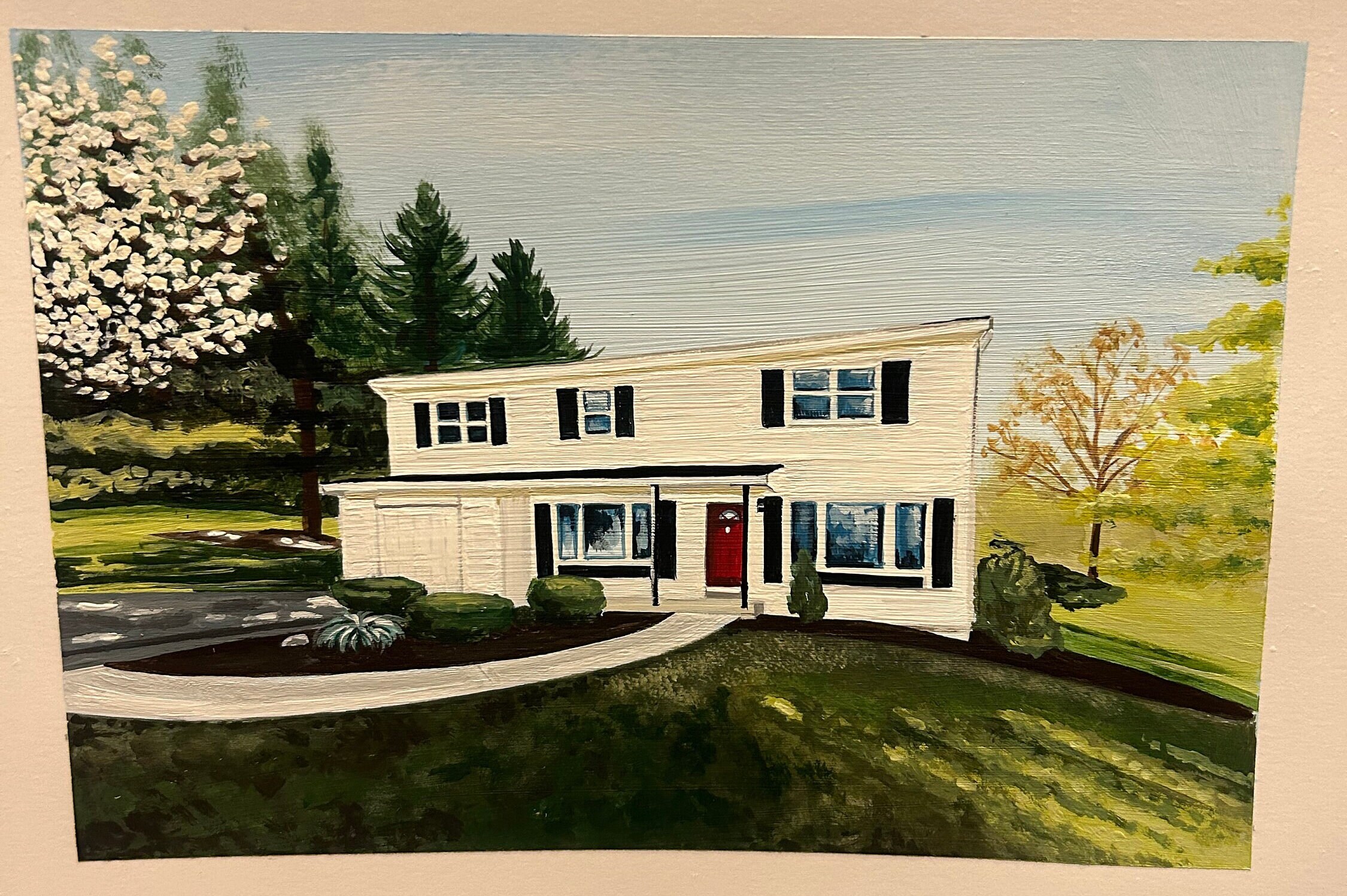 Custom Hand-painted House Portrait - Etsy