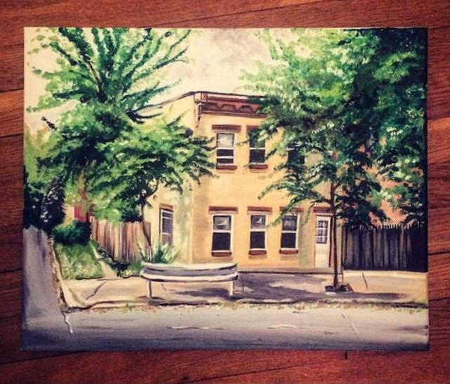 Custom Hand-painted House Portrait - Etsy