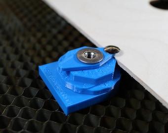 Rotating Laser Stock Elevated Hold Down for Steel Honeycomb Bed | Rotating Clamp for Multiple Stock Thicknesses | Laser Material Clamp