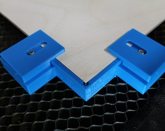 Laser Stock Elevated Corner Bracket for Steel Honeycomb Bed | Metric or Standard Thickness Materials | Laser Material Clamp