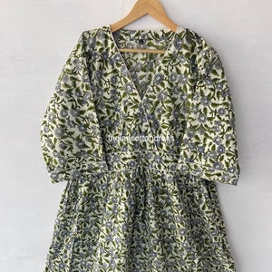 Floral Block Printed Cotton Dresses, Handblock Dresses, Blockprinted Dress, Cotton Dresses, Floral Dresses, Womens dresses, Gifts For Her