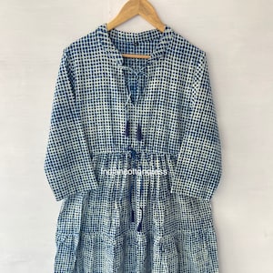 Cotton dress - Summer Cotton Dress - Hand Block Print Dress Gifts for Her - Birthday Gift / Summer Dresses