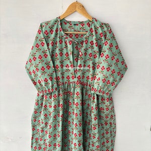 Cotton long dress, Hand block print dress, Floral long block print dress, Cotton maxi dress, Handmade dress,Indian style dress,Printed dress