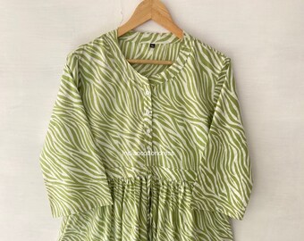 New Lahariya Printed Cotton Dress Handblock Print Dress, Skater Cotton Dress, Long Cotton Dress, Cotton Circle Dress, Short Dresses
