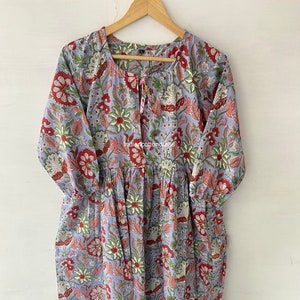 Boat Neck Dress,Floral block Print Dress, Cotton Handmade Dress, Sketer Circle Dress, Flapper Dress, Blousen Dress ,Short Dress