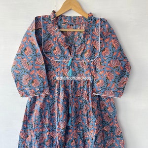Beautiful Hand Print Dress,Handblock Cotton Dress,Indian Print Dress,Cotton Block Dresss,Block Print Dress,Long Dresses