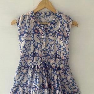 Block print Dress,Indian Cotton Dress,Paisley,Cotton Indian Dress,Handblock Print Dress,Indian Block Print,Indian Dress,Hand Print Dress
