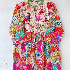 Patchwork Blockprint Cotton Dress, casual dress, gown and maxi Dress , summer dress, boho and hippi dress