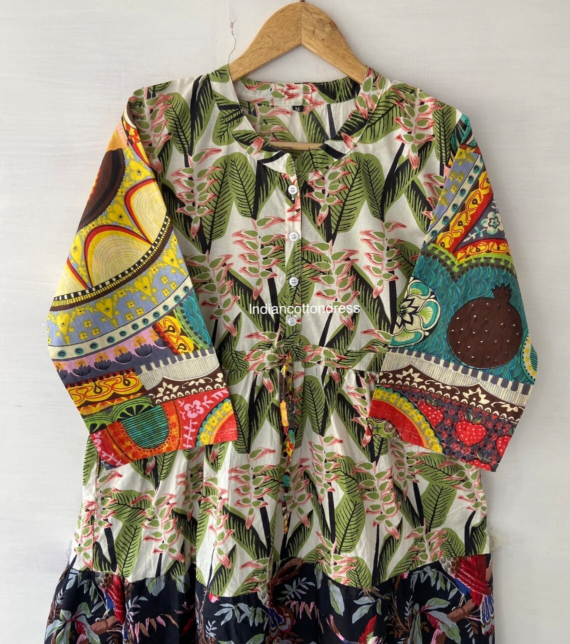 Multicolor Woven Cotton Dress main image 0